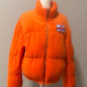 Forever 21 Vibrant Orange Kids Puffer Jacket